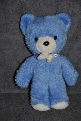 Doudou ours nounours bleu - nounours,